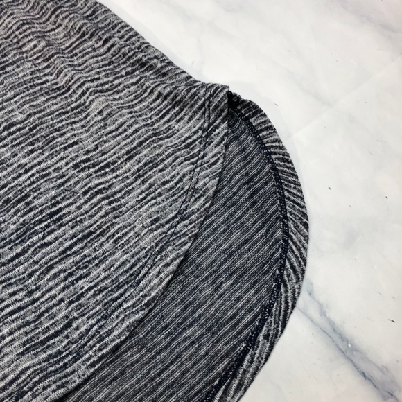 Athleta Grey Stripe Breezy Top Short Sleeve Tee - Picture 7 of 8